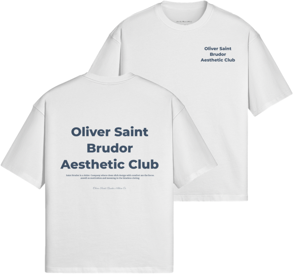 "Aesthetic" - Blue Logo T-shirt