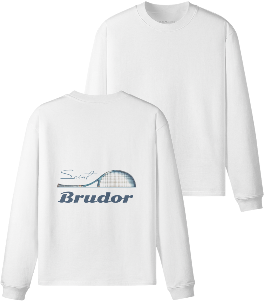 "Tennis" - Sports Club Half Racket Crew Neck