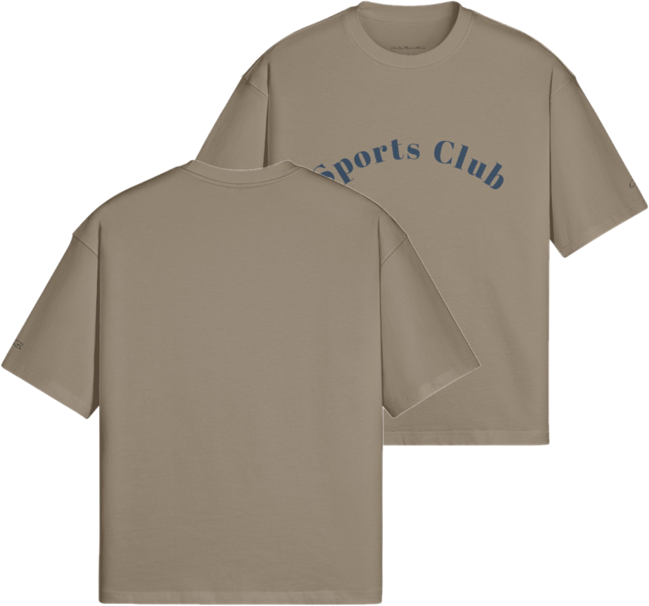 "Sports Club" - Blue Logo T-shirt