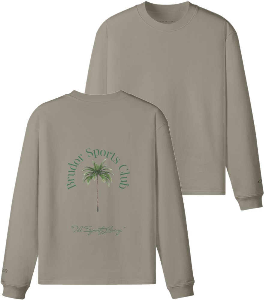 "Sports Club" -  Palm Crew Neck