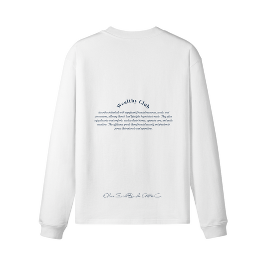 "Rich And Wealthy" - Blue Logo Crew Neck