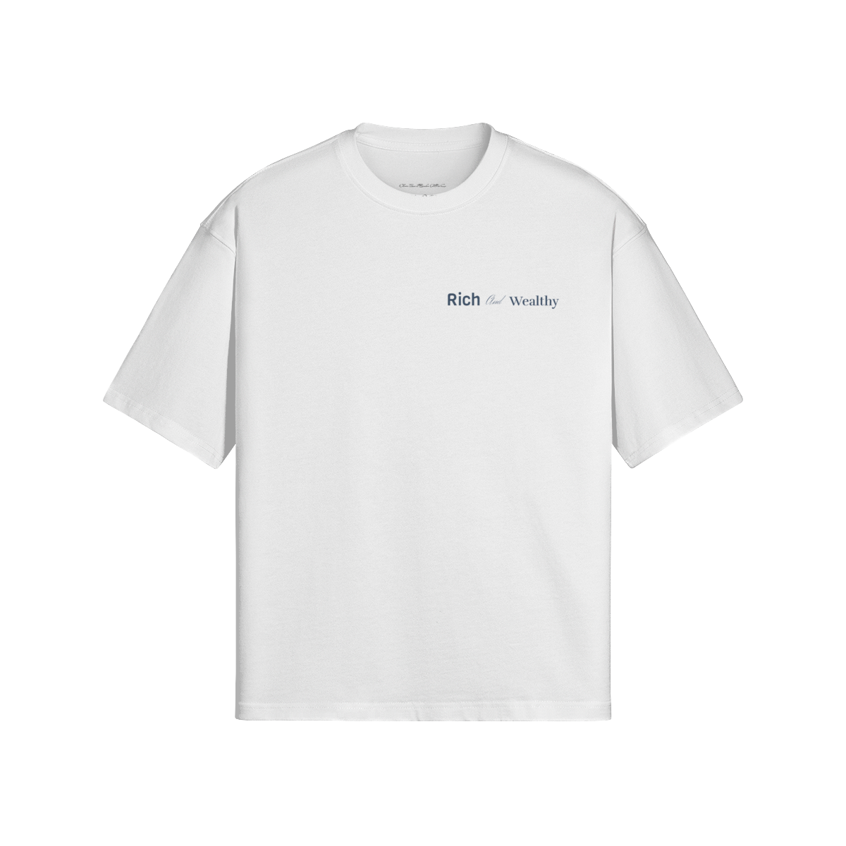 "Rich And Wealthy" - Blue Logo T-shirt
