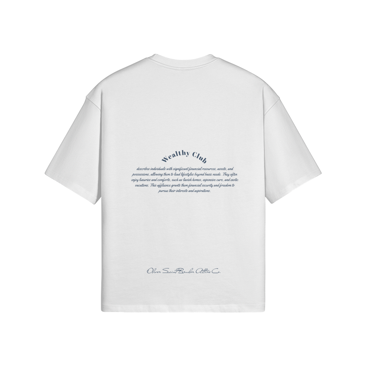 "Rich And Wealthy" - Blue Logo T-shirt