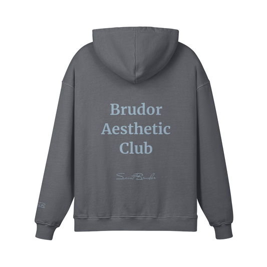 "Aesthetic" - Light Blue Logo Hoodie